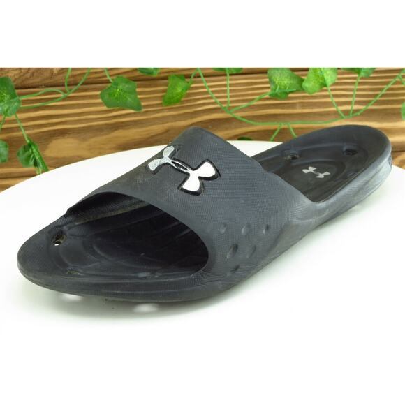 Under Armour Size 12 M Black‎ Slide Synthetic Men Shoes - Picture 1 of 7